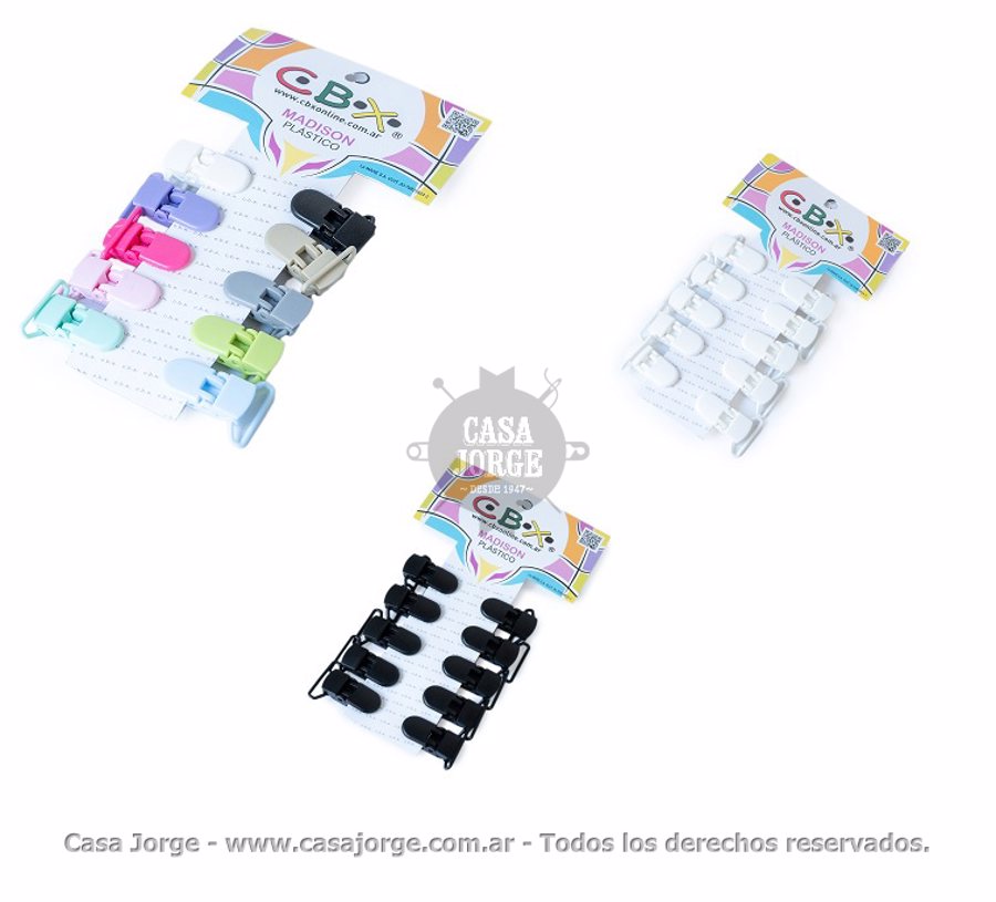 HEBILLAS MADISON DE PLASTICO CBX DE 25 MM X 10 UNIDADES